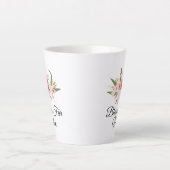 Gesegnete Fell-Mutter mit Wasserfarben-Blumendesig Milchtasse (Vorderseite)