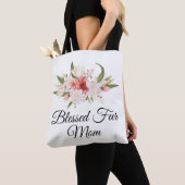 Gesegnete Fell-Mutter mit Wasserfarben-Blumendesig Tasche (Von Nahem)