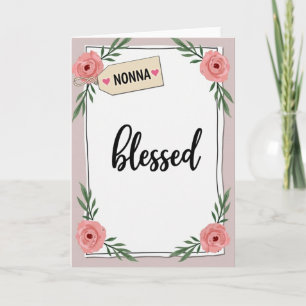 Gesegnete Florale Nonna Karte
