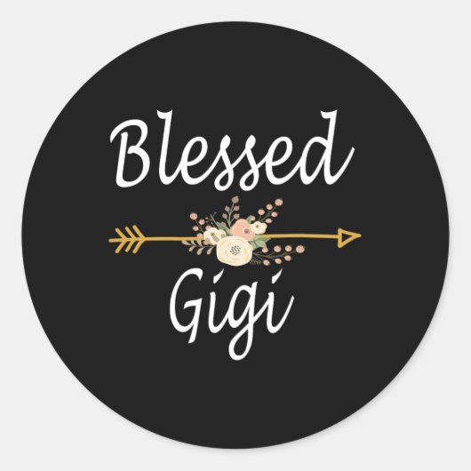 Gesegnete Gigi Mütter Tagesgeschenke Runder Aufkleber (Vorderseite)