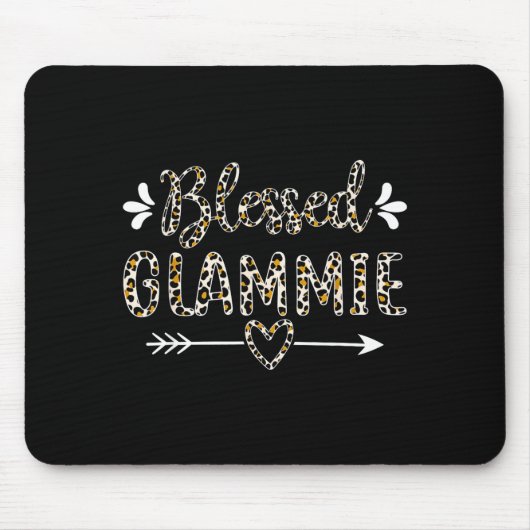 Gesegnete glammie Oma Großmutter süßer Leopard Mousepad (Vorne)