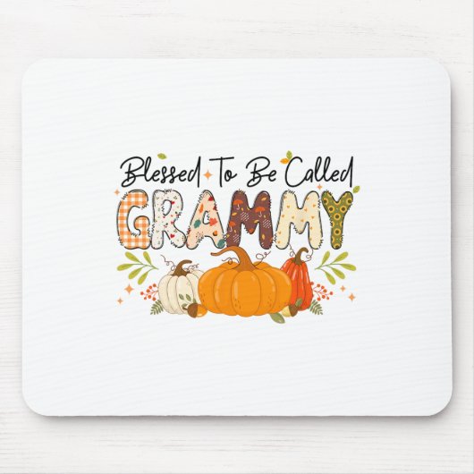 Gesegnete Grammy-Kürbis-Herbst-Dankfest Mo Mousepad (Vorne)