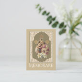Gesegnete heilige Karte Jungfrau-Marys Memorare (Stehend Vorderseite)