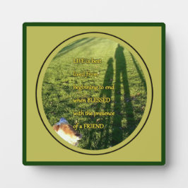 Gesegnete Hundefreundschaft Fotoplatte