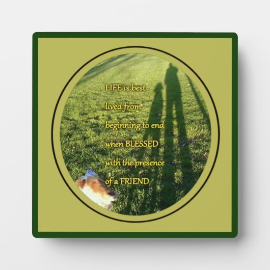 Gesegnete Hundefreundschaft Fotoplatte (Vorderseite)