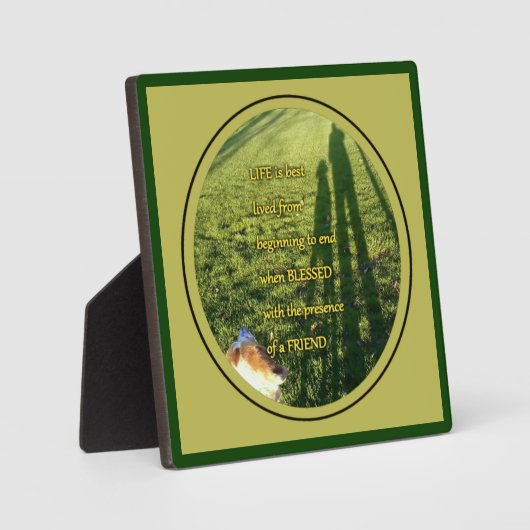 Gesegnete Hundefreundschaft Fotoplatte (Vorderseite)