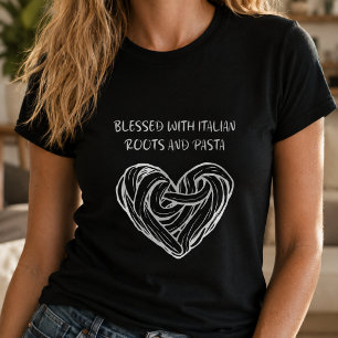 Gesegnete italienische Wurzeln Pasta Erbe Stolz De T-Shirt