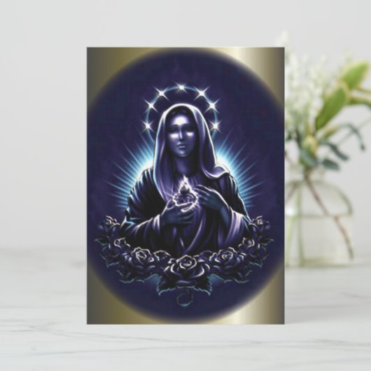 Gesegnete Jungfrau Maria und Lila Rose (Stehend Vorderseite)