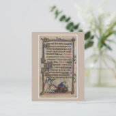 Gesegnete Jungfrau Mary 13. Jahrhundert Manuskript Postkarte (Stehend Vorderseite)