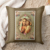 Gesegnete Jungfrau-Mary-Dame des Rosenbeetes Jesus Kissen (Decke)
