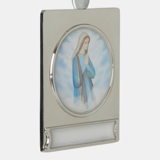Gesegnete Jungfrau-Mary-Fahnen-Dekoration Banner-Ornament Silber (Rechts)