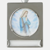 Gesegnete Jungfrau-Mary-Fahnen-Dekoration Banner-Ornament Silber (Vorderseite)