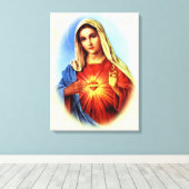 Gesegnete Jungfrau Mary - Gottesmutter Leinwanddruck (Insitu (Holzboden))