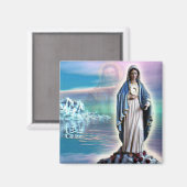 Gesegnete Jungfrau Mary - Gottesmutter Magnet (Vorderseite/Rückseite)