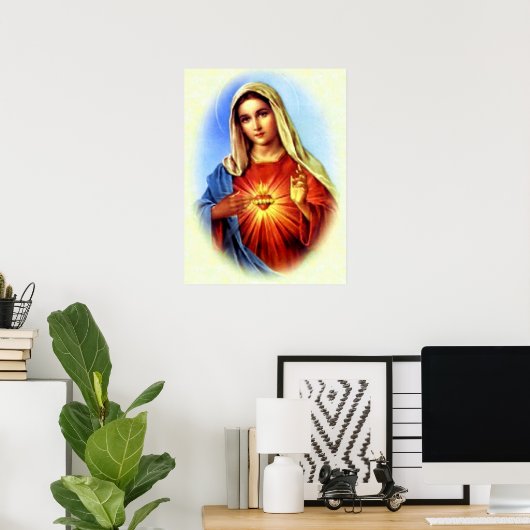 Gesegnete Jungfrau Mary - Gottesmutter Poster (Heimbüro)