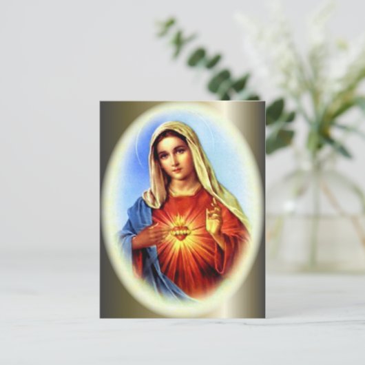 Gesegnete Jungfrau Mary - Gottesmutter Postkarte (Stehend Vorderseite)