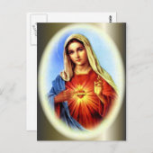 Gesegnete Jungfrau Mary - Gottesmutter Postkarte (Vorne/Hinten)