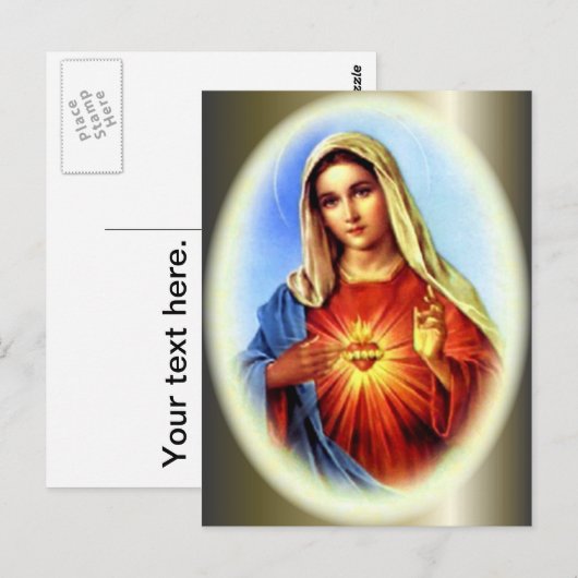 Gesegnete Jungfrau Mary - Gottesmutter Postkarte (Vorne/Hinten)