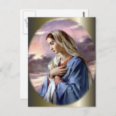Gesegnete Jungfrau Mary - Gottesmutter Postkarte (Vorne/Hinten)