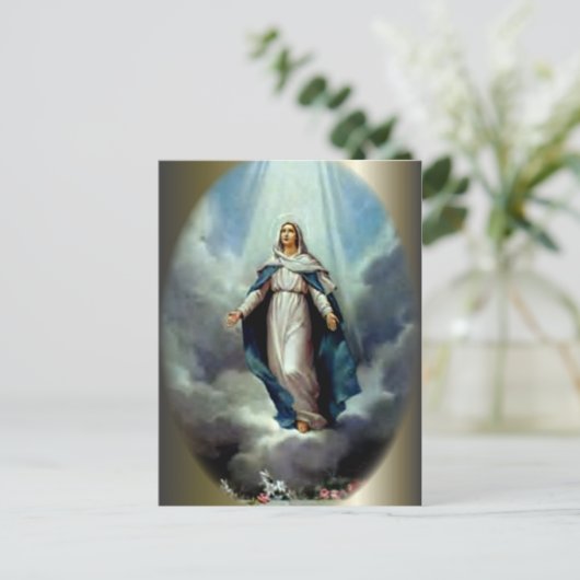 Gesegnete Jungfrau Mary - Gottesmutter Postkarte (Stehend Vorderseite)