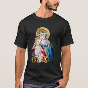 Gesegnete Jungfrau Mary hält Baby Jesus T-Shirt