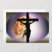 Gesegnete Jungfrau Mary im Schatten des Kreuzes (Vorne/Hinten)