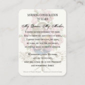 Gesegnete Jungfrau Mary Jesus katholische Heilige Platzkarte (Rückseite)