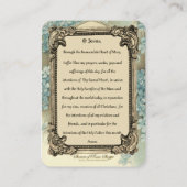 Gesegnete Jungfrau Mary Jesus Morning bieten Gebet Platzkarte (Rückseite)