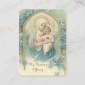 Gesegnete Jungfrau Mary Jesus Morning bieten Gebet Platzkarte (Vorderseite)