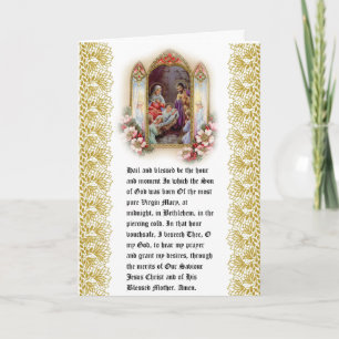 Gesegnete Jungfrau Mary Jesus St. Joseph Gebet Feiertagskarte