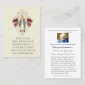 Gesegnete Jungfrau Mary Katholic Beerdigung Gebets Visitenkarte (Vorne/Hinten)