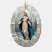 Gesegnete Jungfrau Mary Keramik Ornament (Hinten)