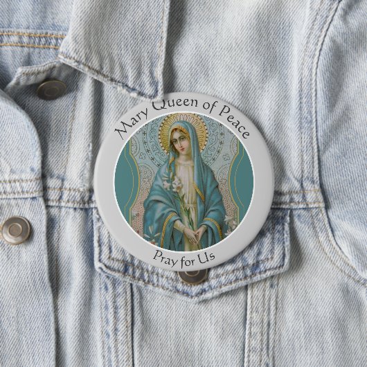 Gesegnete Jungfrau-Mary-Königin des Button (Beispiel)