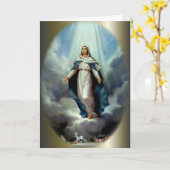 Gesegnete Jungfrau Mary ließ den hellen Shine nach Karte (Gelbe Blume)