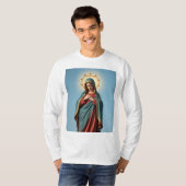 Gesegnete Jungfrau Mary Men's Long Sleeve Tee Shir (Vorne ganz)