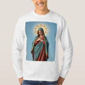 Gesegnete Jungfrau Mary Men's Long Sleeve Tee Shir (Vorderseite)