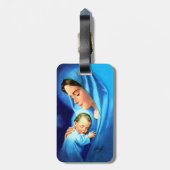 Gesegnete Jungfrau Mary mit dem Baby Jesus Gepäckanhänger (Rückseite vertikal)