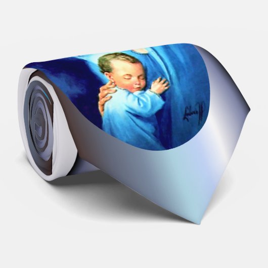 Gesegnete Jungfrau Mary mit dem Baby Jesus Krawatte (Gerollt)