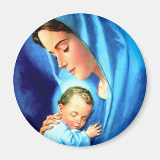 Gesegnete Jungfrau Mary mit dem Baby Jesus Magnet (Vorne)