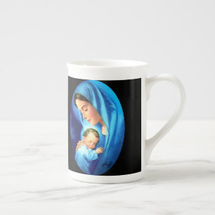 Gesegnete Jungfrau Mary mit dem Baby Jesus Porzellantasse