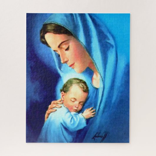 Gesegnete Jungfrau Mary mit dem Baby Jesus Puzzle (Vertikal)