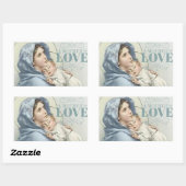 Gesegnete Jungfrau Mary mit dem Baby Jesus Rechteckiger Aufkleber (Blatt)