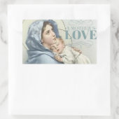 Gesegnete Jungfrau Mary mit dem Baby Jesus Rechteckiger Aufkleber (Tasche)