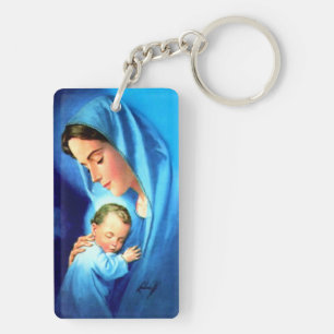 Gesegnete Jungfrau Mary mit dem Baby Jesus Schlüsselanhänger