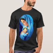 Gesegnete Jungfrau Mary mit dem Baby Jesus T-Shirt (Vorderseite)