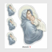 Gesegnete Jungfrau Mary mit Jesus Religious Vinyl Aufkleber (Blatt)