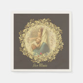 Gesegnete Jungfrau Mary mit Kind Jesus Serviette (Vorderseite)