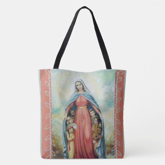 Gesegnete Jungfrau Mary mit Kindern Tasche (Rückseite)