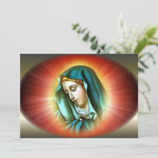 Gesegnete Jungfrau Mary mit Vivid Halo (Stehend Vorderseite)