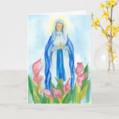 Gesegnete Jungfrau Mary Mother May Devotion Karte (Gelbe Blume)